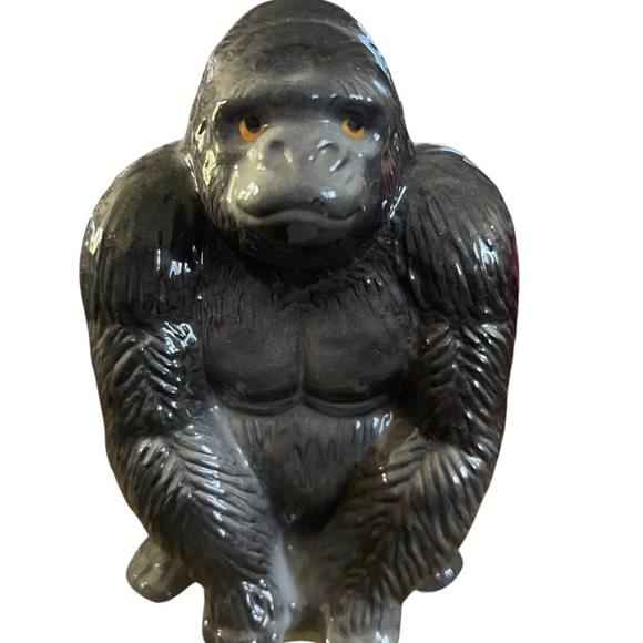 Vintage Clay Art San Francisco Ceramic Gorilla Coin / Piggy Bank Hand Painted - Picture 3 of 7